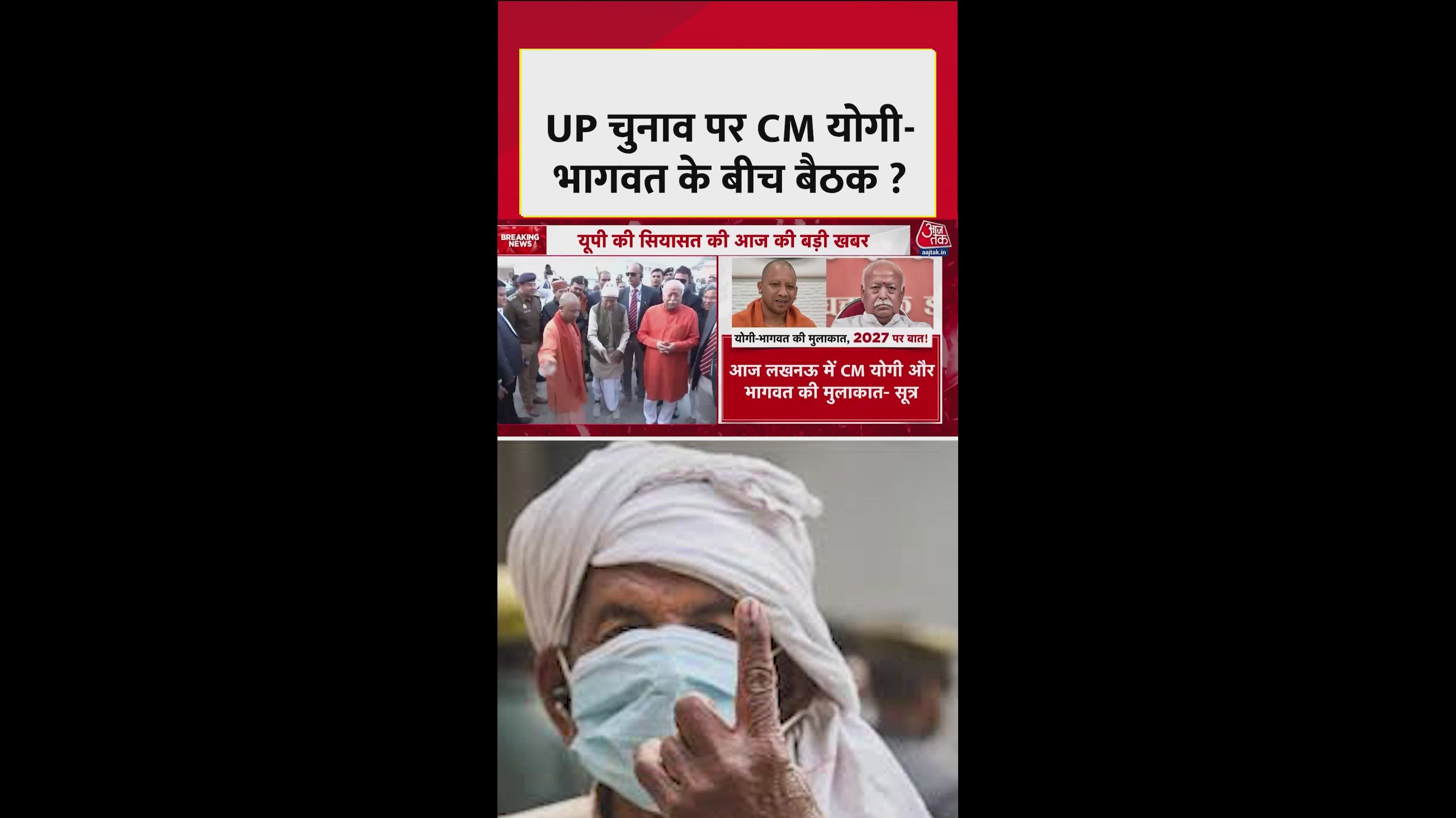 Meeting between CM Yogi and Mohan Bhagwat in Lucknow is crucial for elections