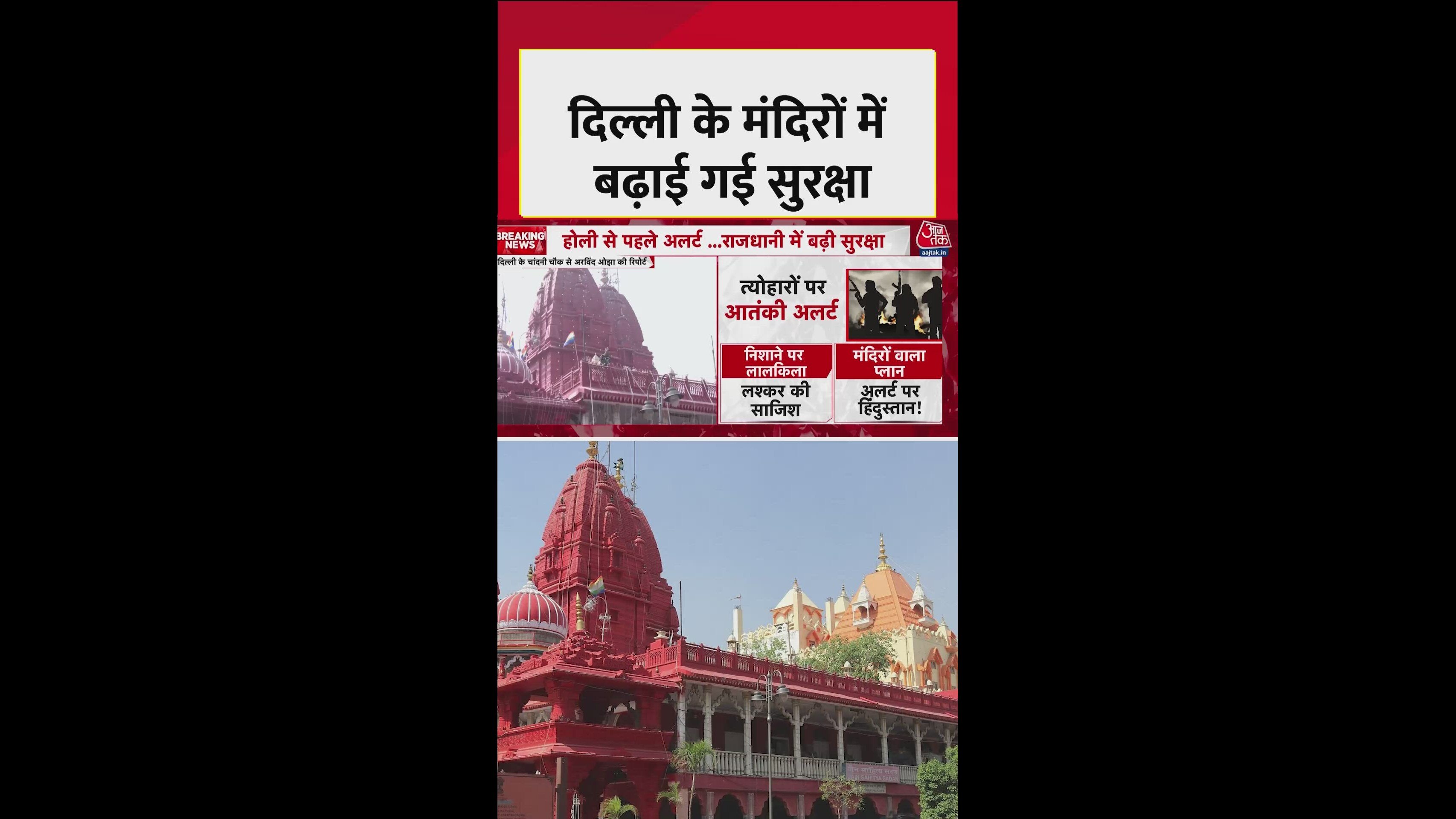 Paramilitary forces guarding temple at Chandni Chowk