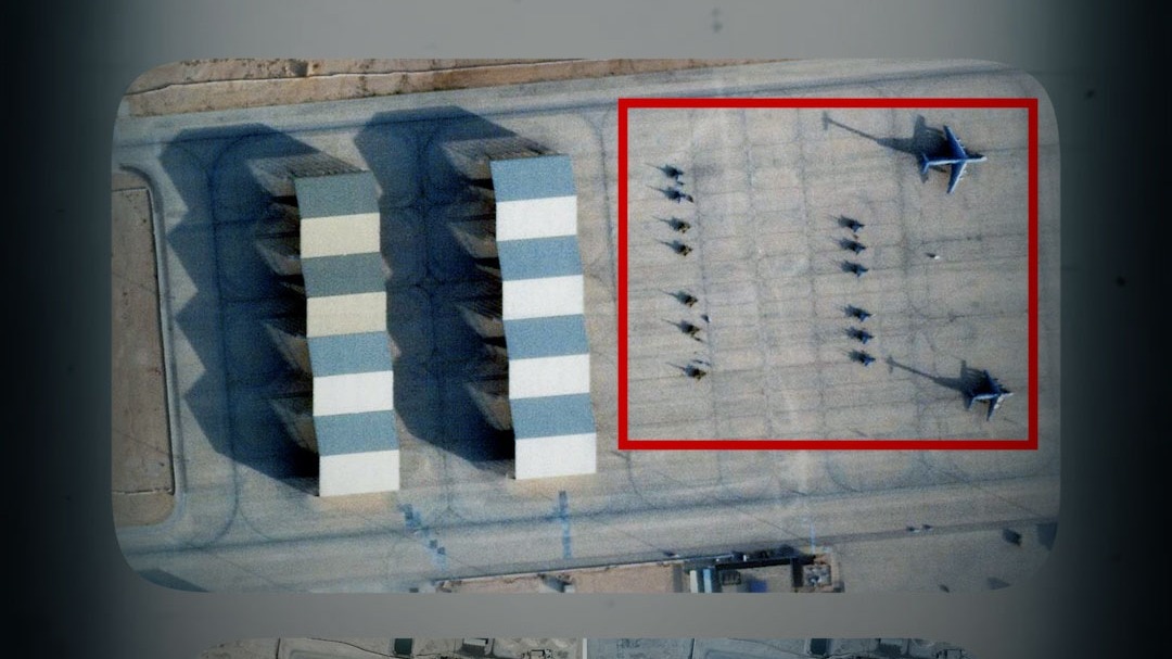 US military buildup satellite images