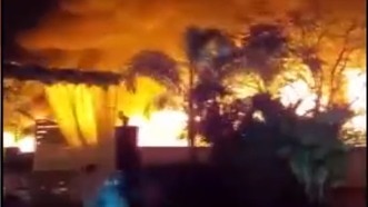 bhopal marriage garden fire break out cylinder blast