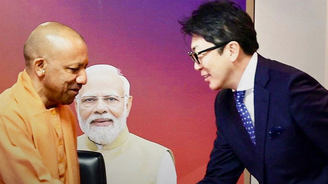 yogi adityanath arrives tokyo