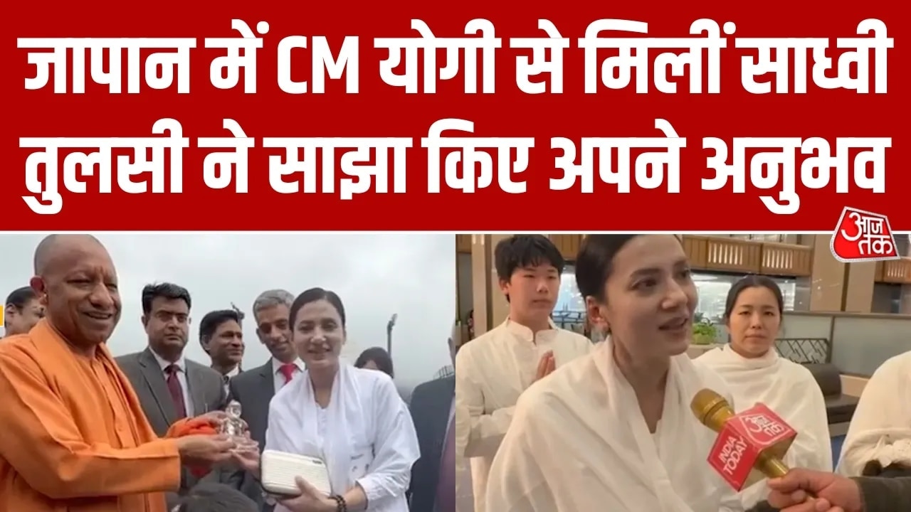 Yogi Adityanath meets Sadhvi Tulsi during Japan visit