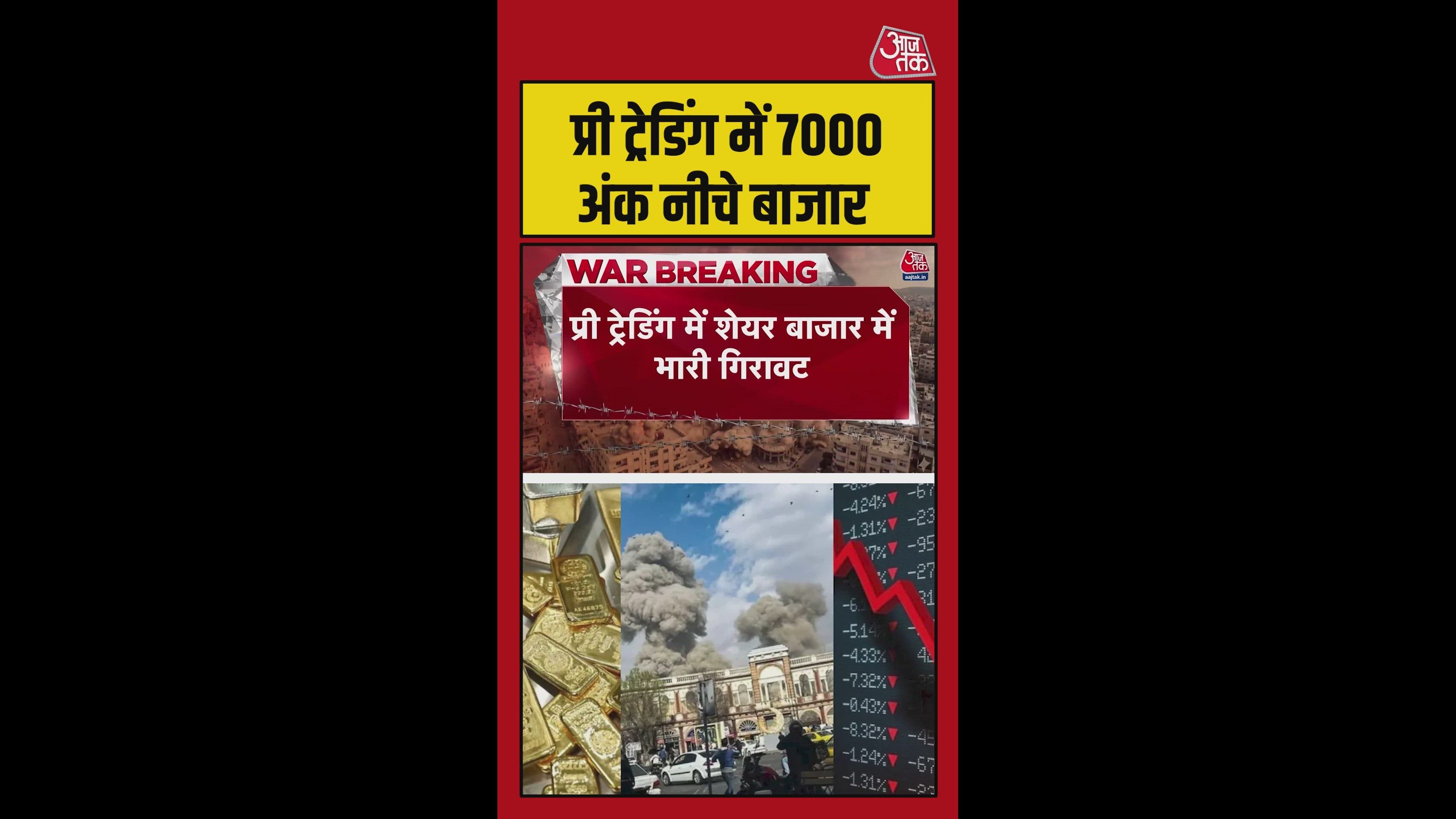 Heavy fall in pre trading of stock market