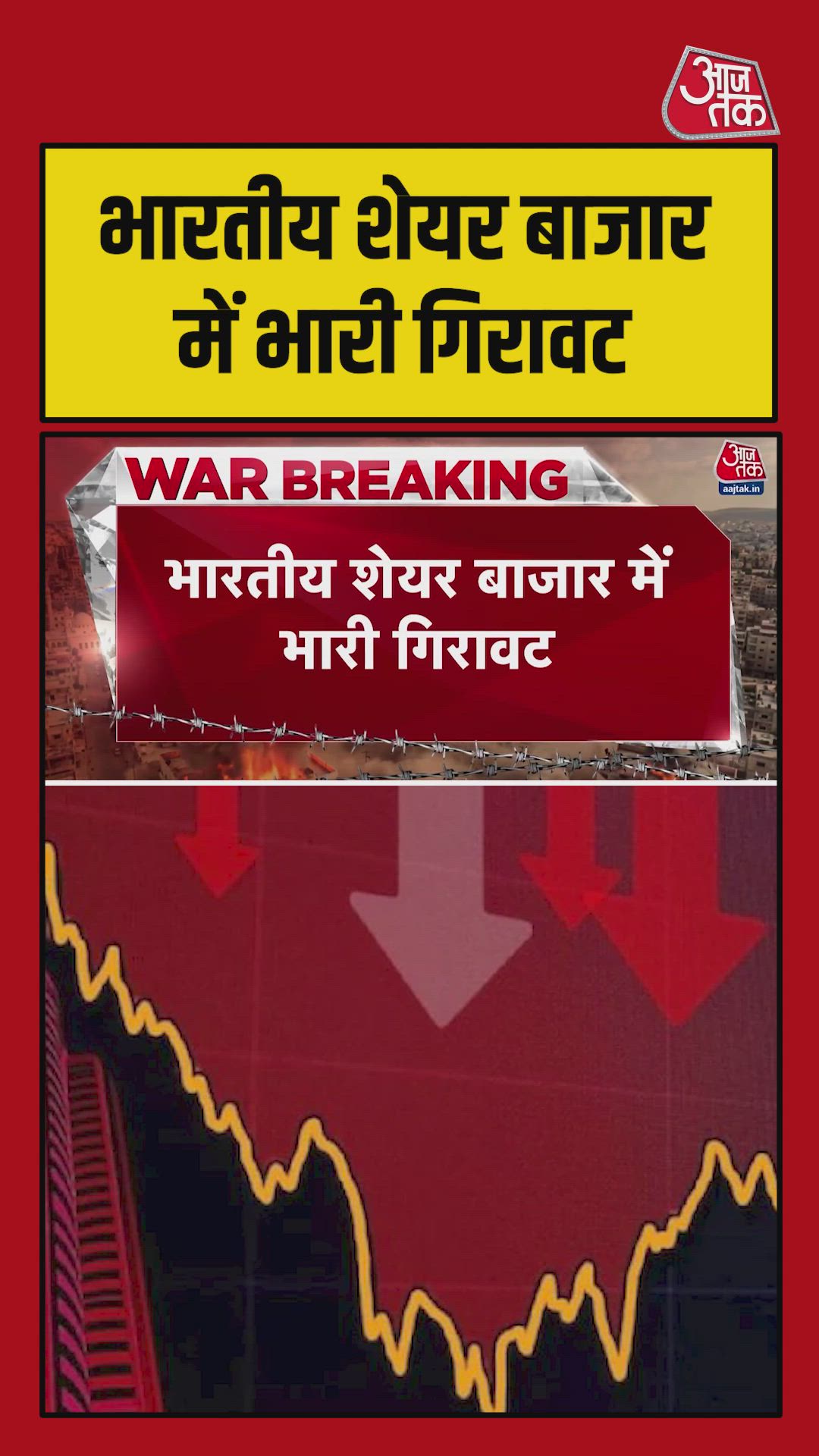 भारतीय शेयर बाजार में भारी गिरावट