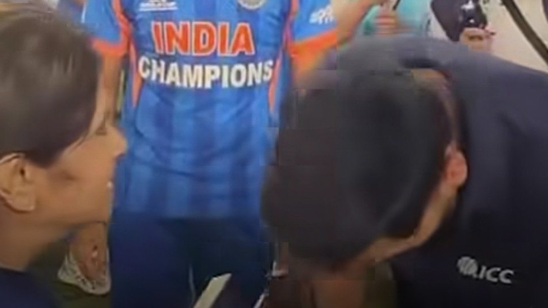 Rohit Sharma bows to Jasprit Bumrah mother