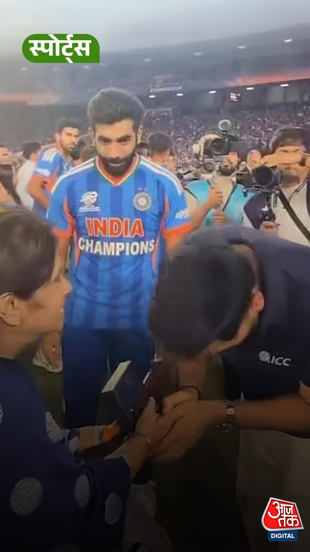 Rohit Sharma bows to Jasprit Bumrah mother