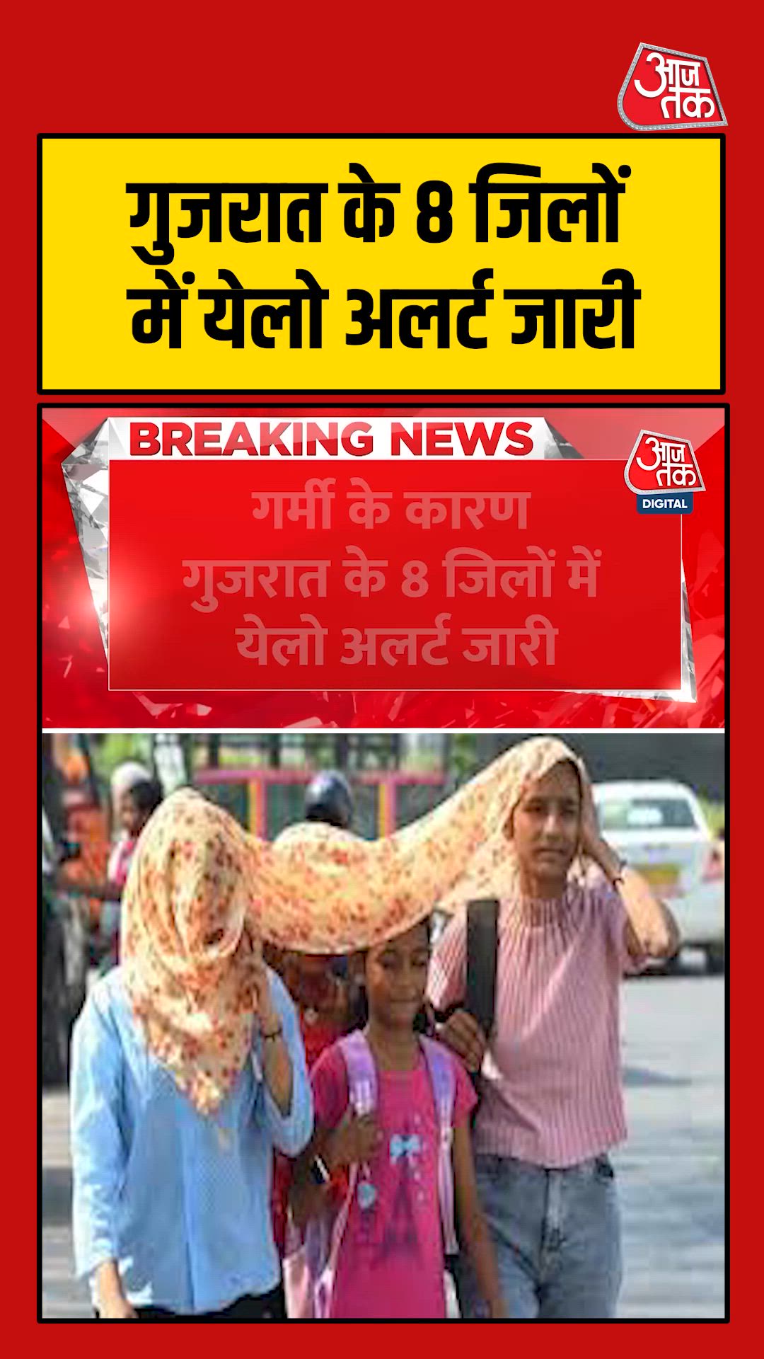 Heatwave warning issued in eight districts of Gujarat with temperatures reaching 45 degrees Celsius