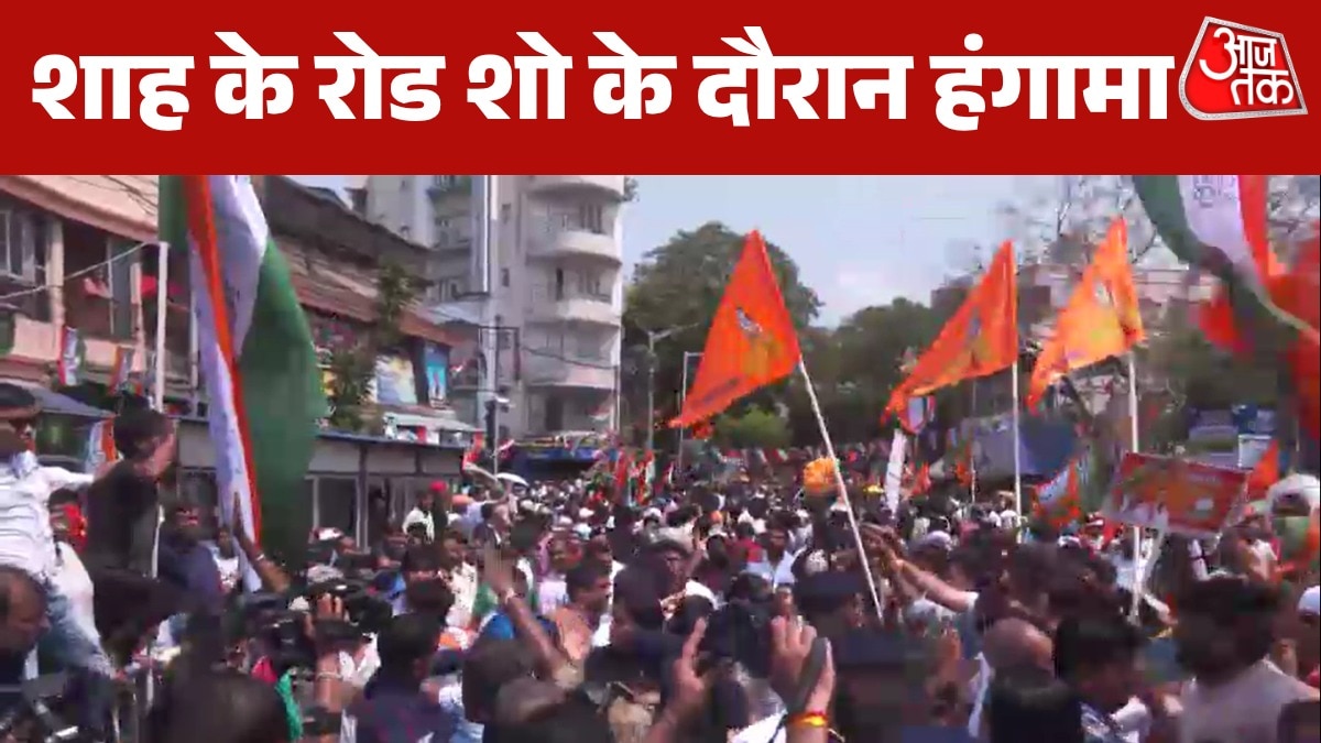 Shah road show BJP TMC clash