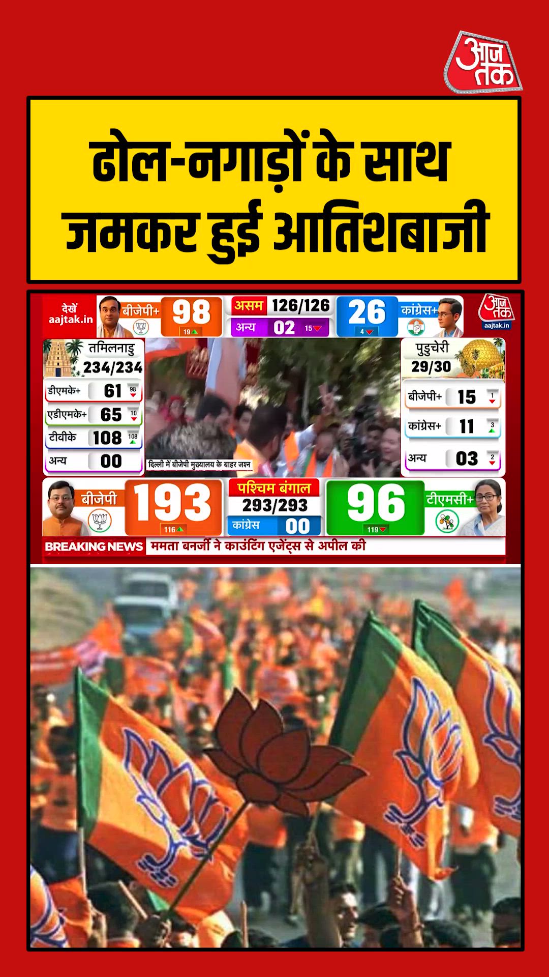 BJP's strong position in Assam with celebrations