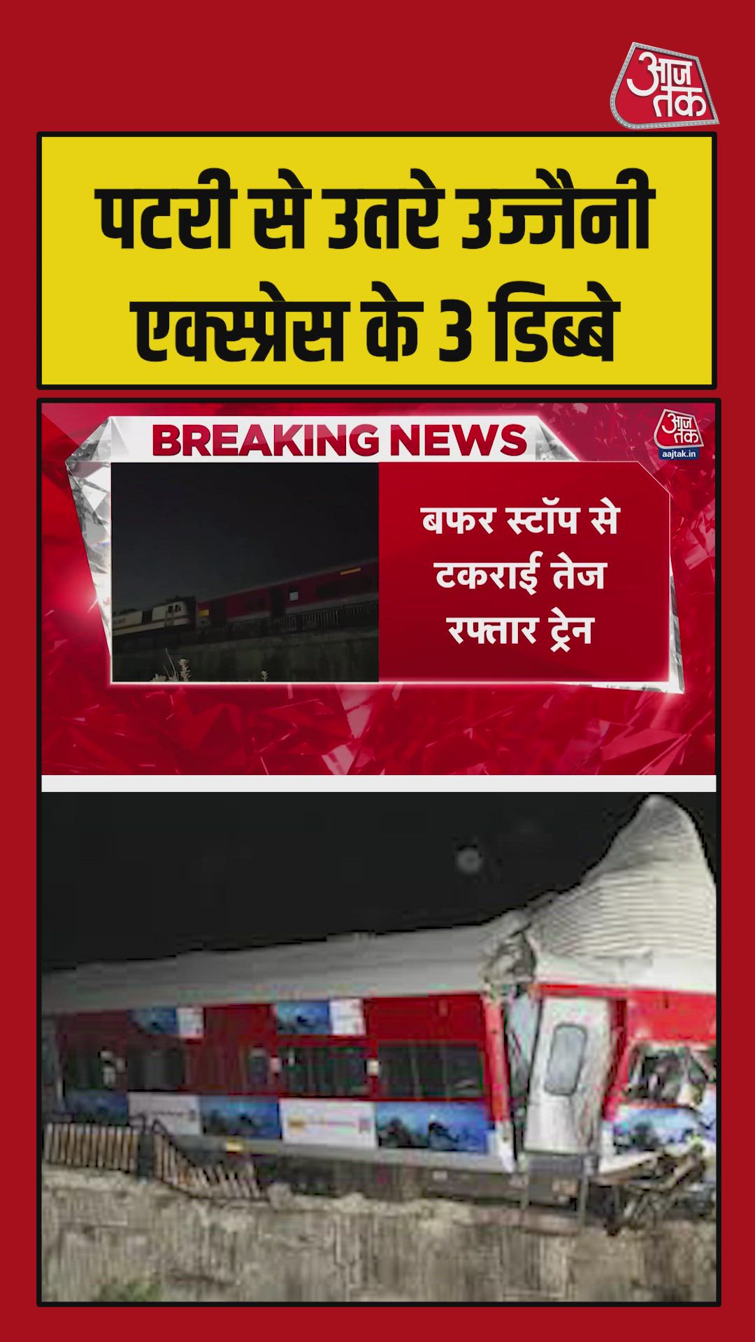 Three coaches derail and express train crashes near buffer stop in Rishikesh