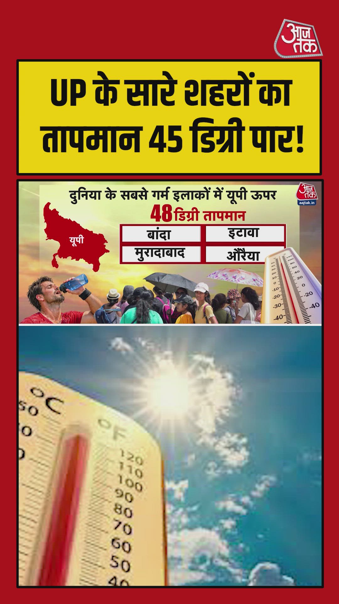 Temperature reaches up to 48°C in Muradabad Banda Etawah and Auraiya