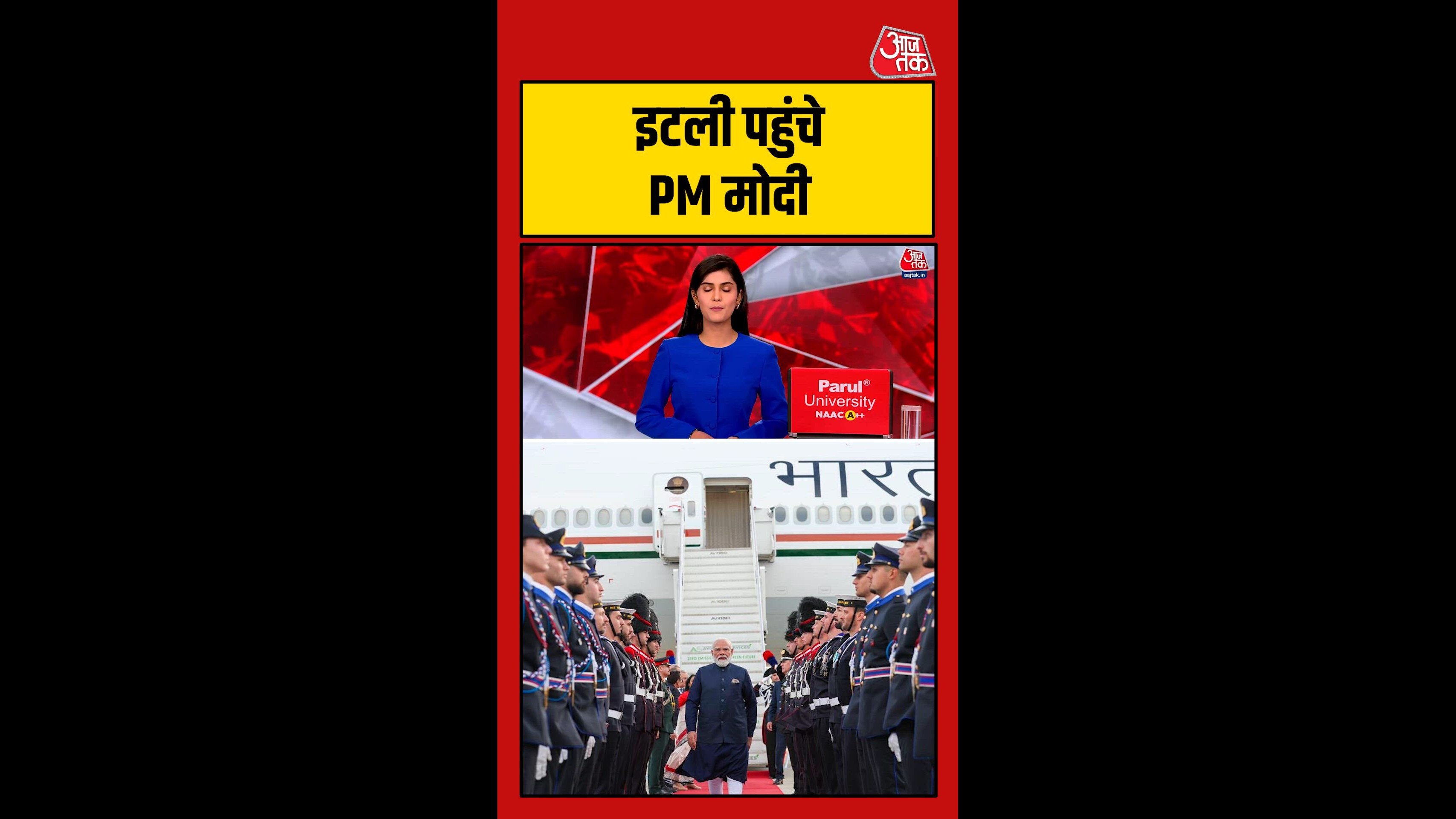 Pm Modi reaches Italy on five nation tour