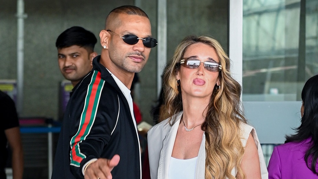 Shikhar Dhawan and Sophie Shine