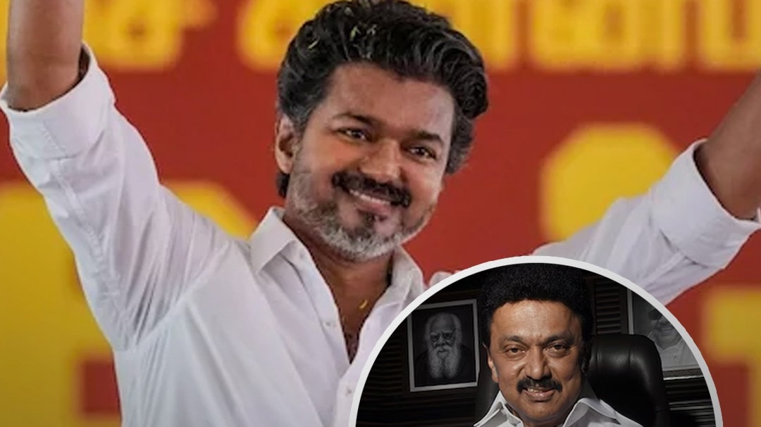 Thalapathy Vijay and M K Stalin