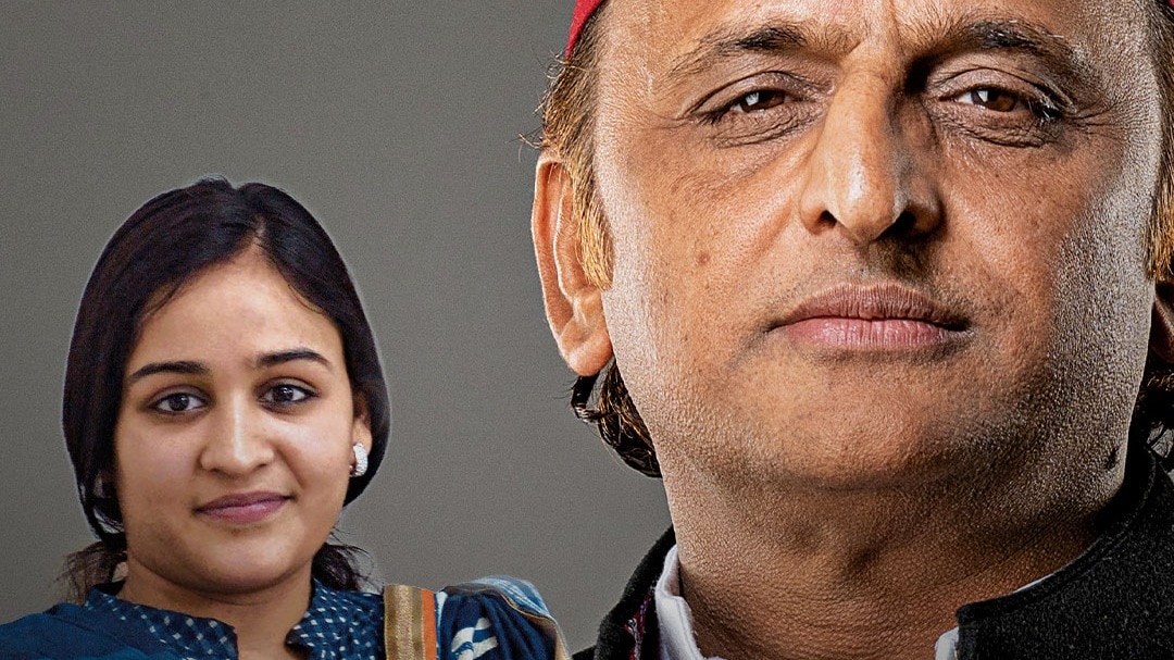 Akhilesh Yadav and Aparna Yadav 