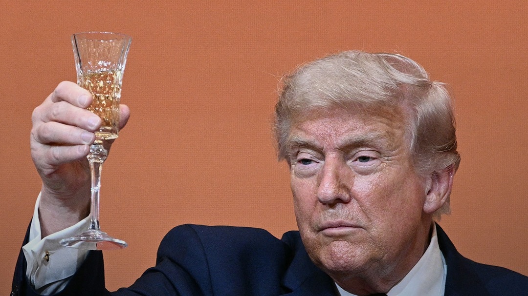 donald trump champagne video