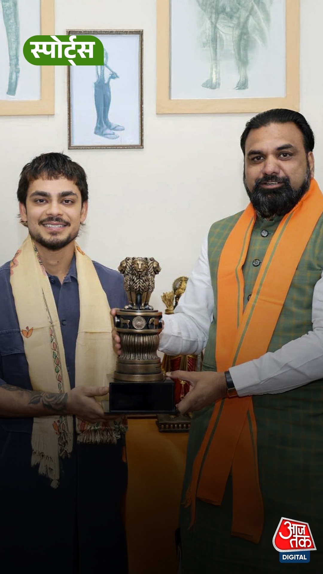 T20 वर्ल्ड कप हीरो ईशान किशन को बिहार सरकार ने दिया 1 करोड़ रुपये का चेक