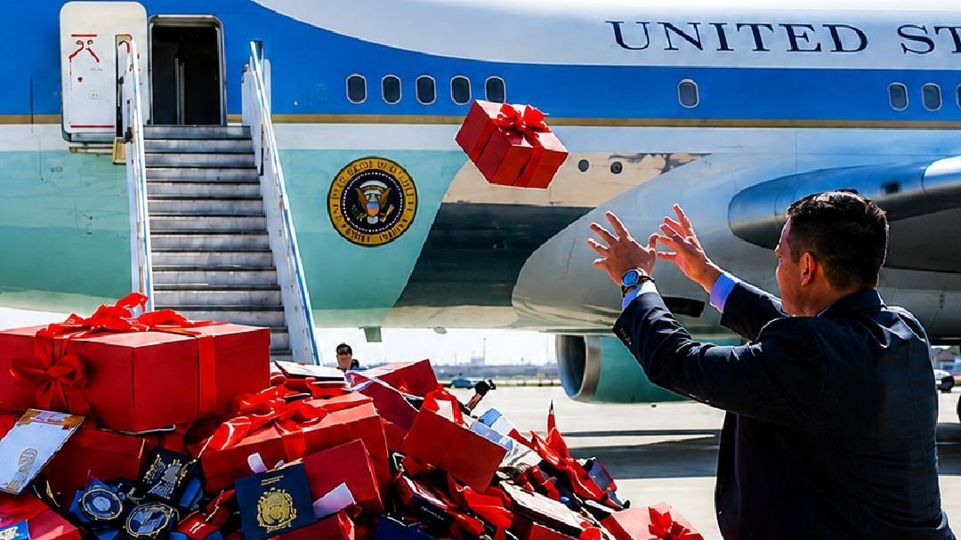US delegation threw away gifts given by China.