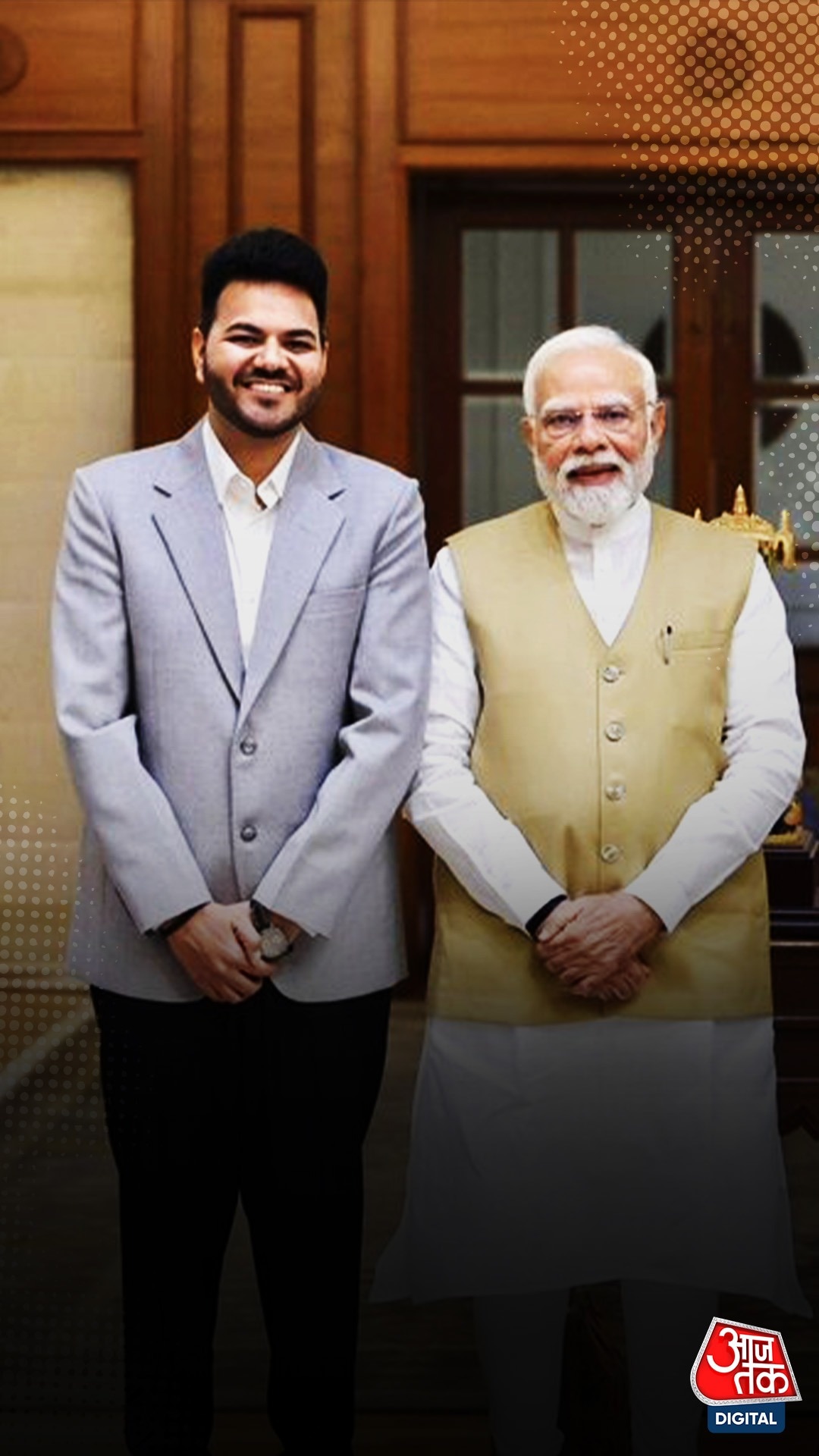PM Modi and Mahip Poonia