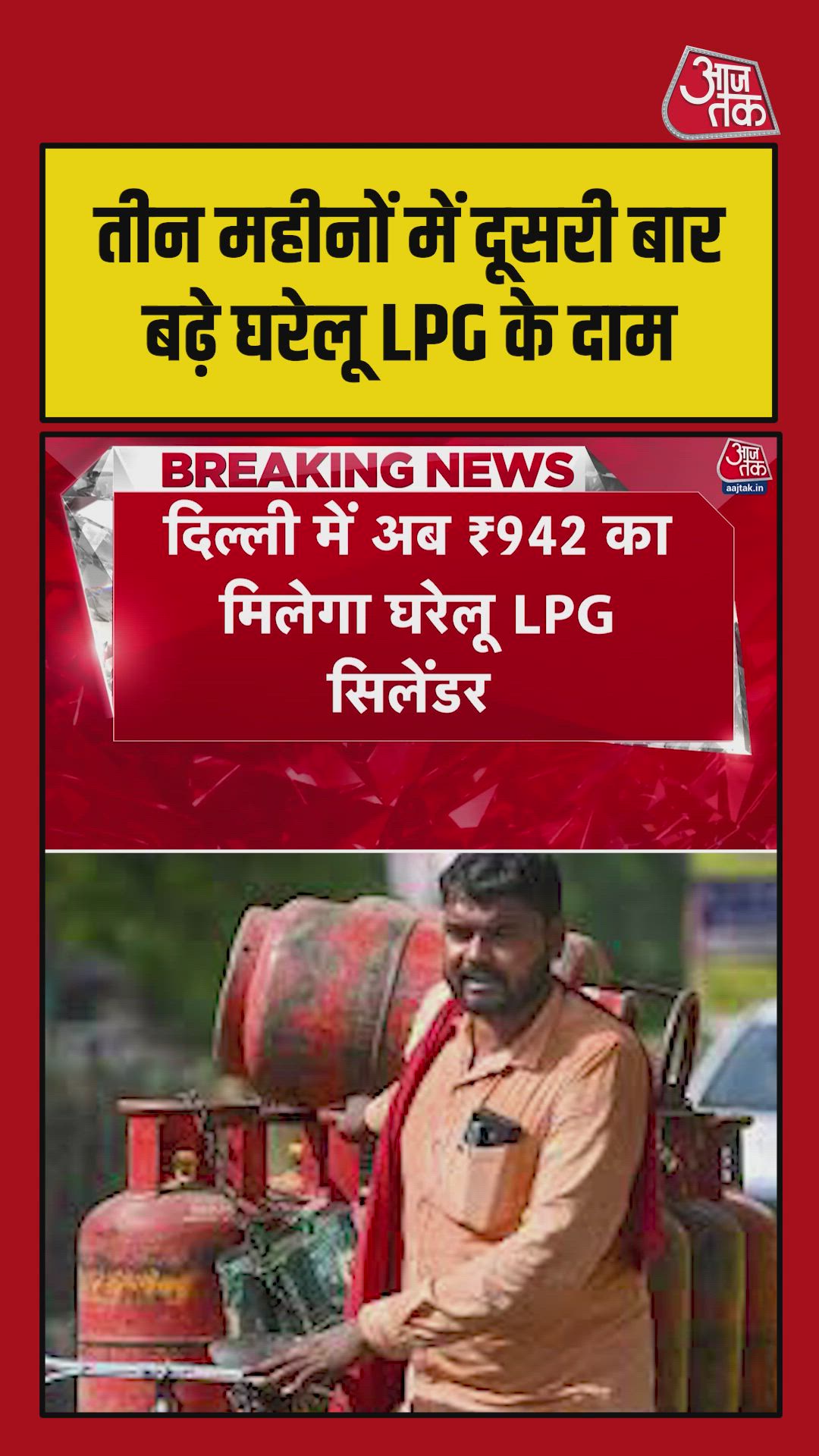 तीन महीने में दूसरी बार बढ़े घरेलू LPG के दाम