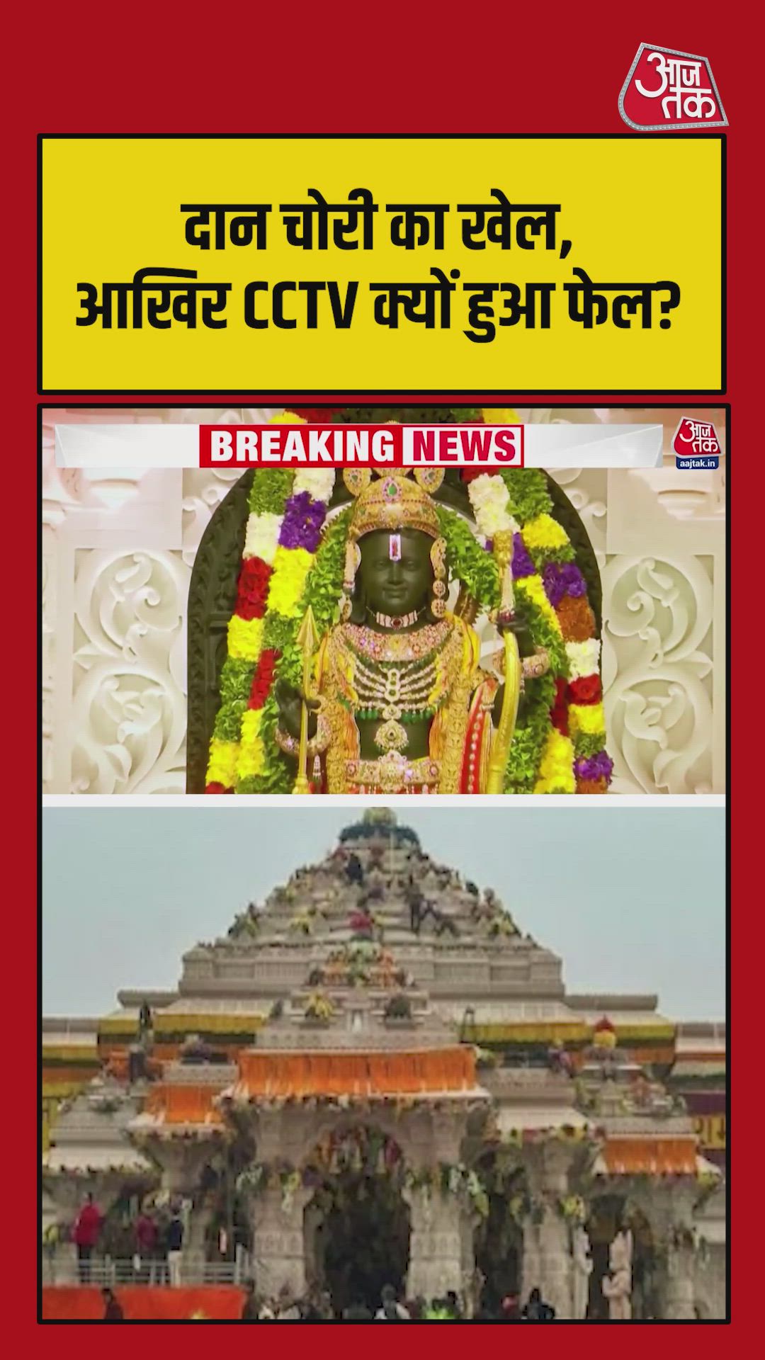 राम मंदिर में दान चोरी, आखिर CCTV फेल क्यों हुआ?