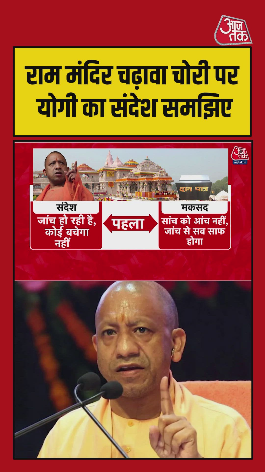 राम मंदिर चढ़ावा चोरी पर सीएम योगी का संदेश, सच जल्द सामने आएगा