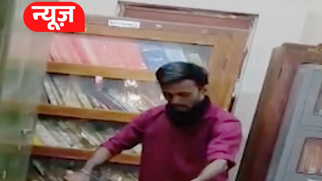 लाइब्रेरी की किताबों के बीच मिला सांप मचा अफरा-तफरी