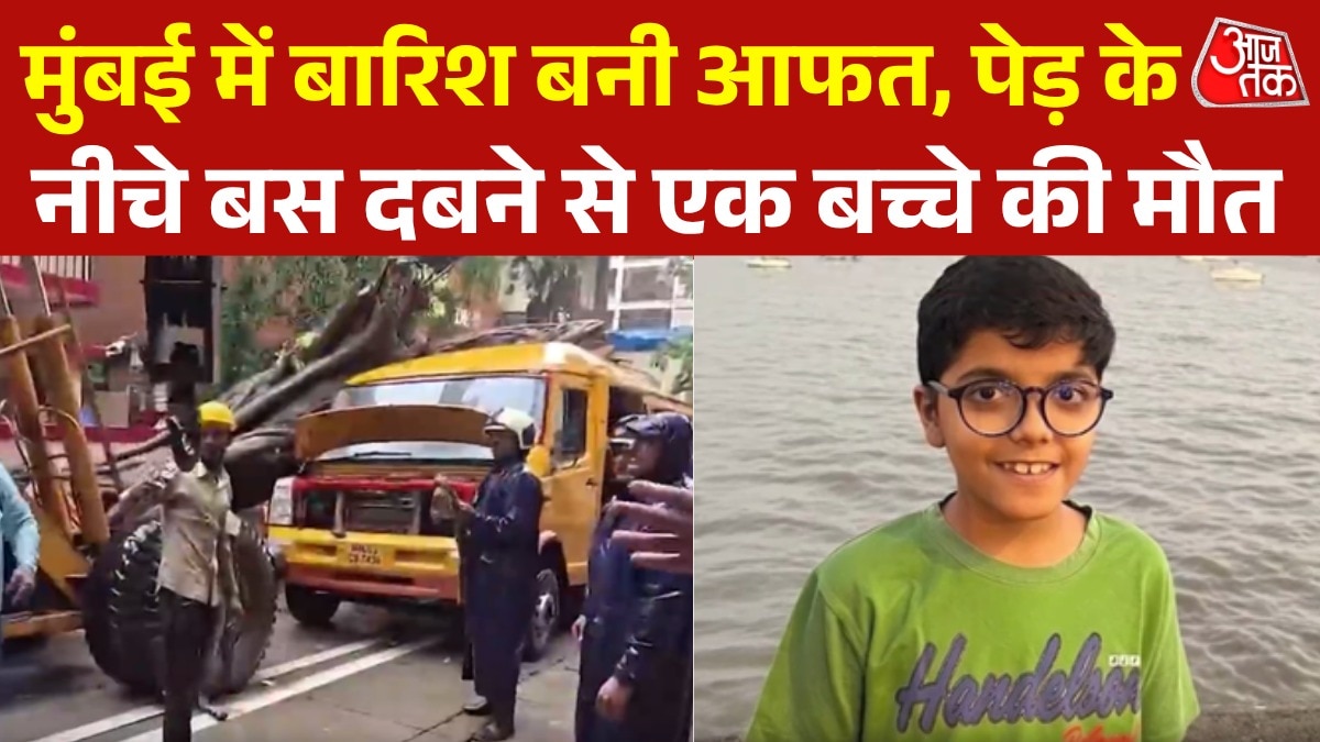 child dead after tree falls on school bus in chembur mumbai