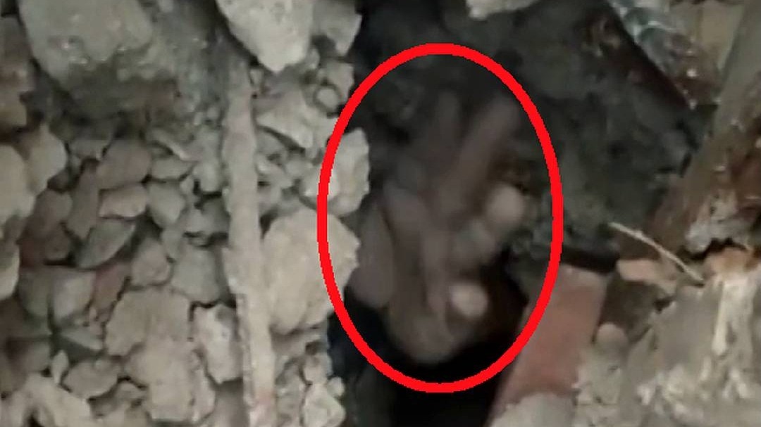 Delhi rohini building collapse viral video