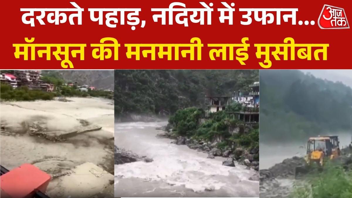monsoon rains in mountains heavy destruction and panic
