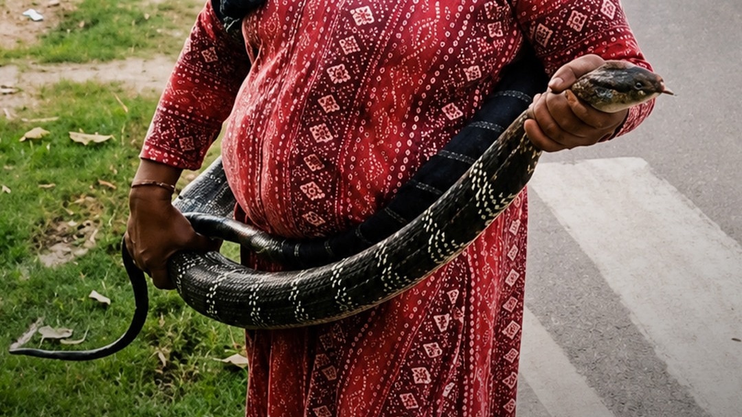 King cobra found in house, Bihar snake lady rescue