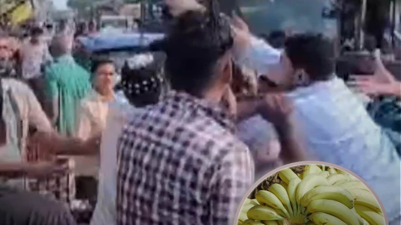 केले के मोलभाव पर मारपीट का मामला, वायरल वीडियो
