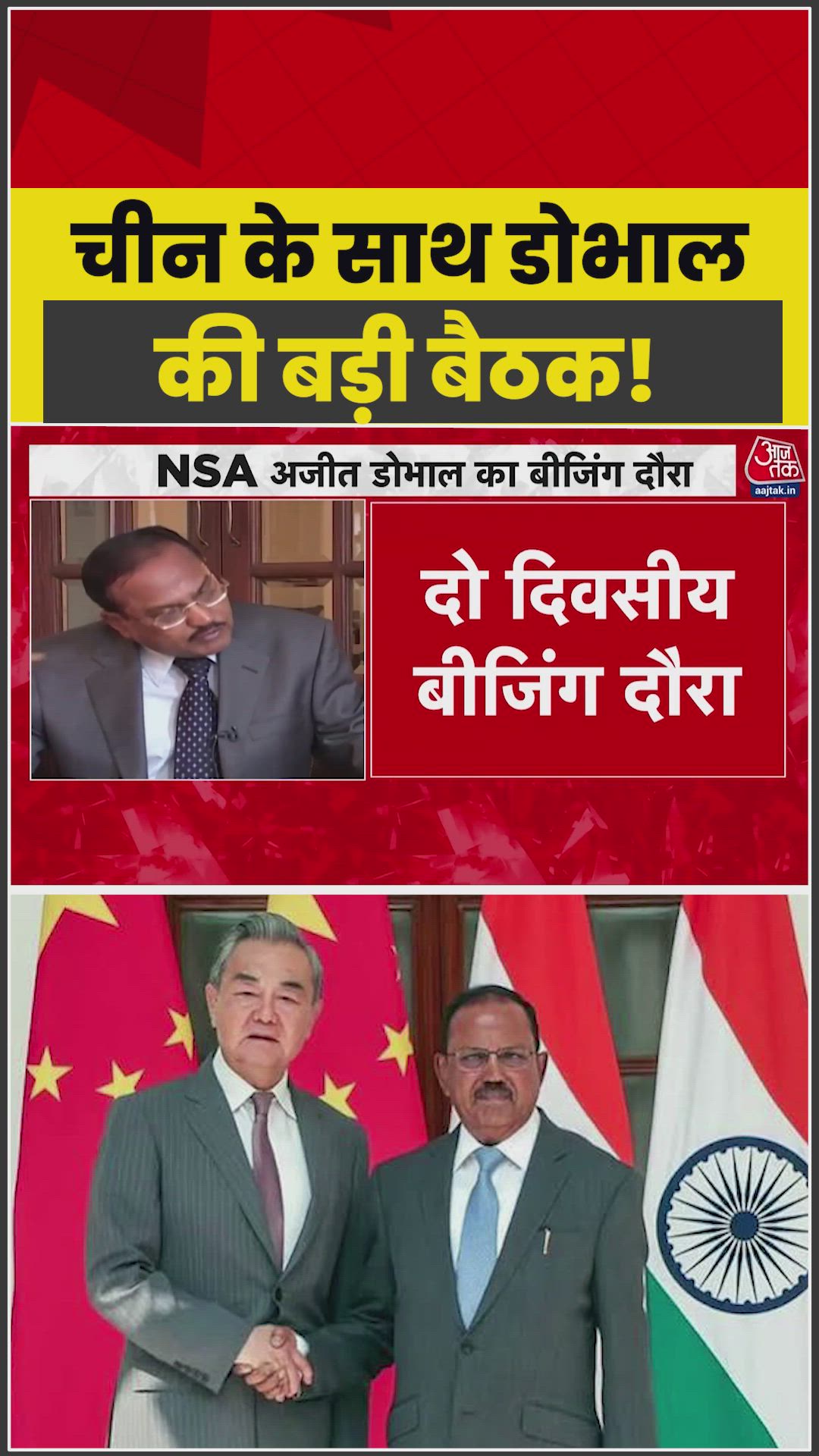 NSA Ajit Doval in Beijing for India-China border talks.