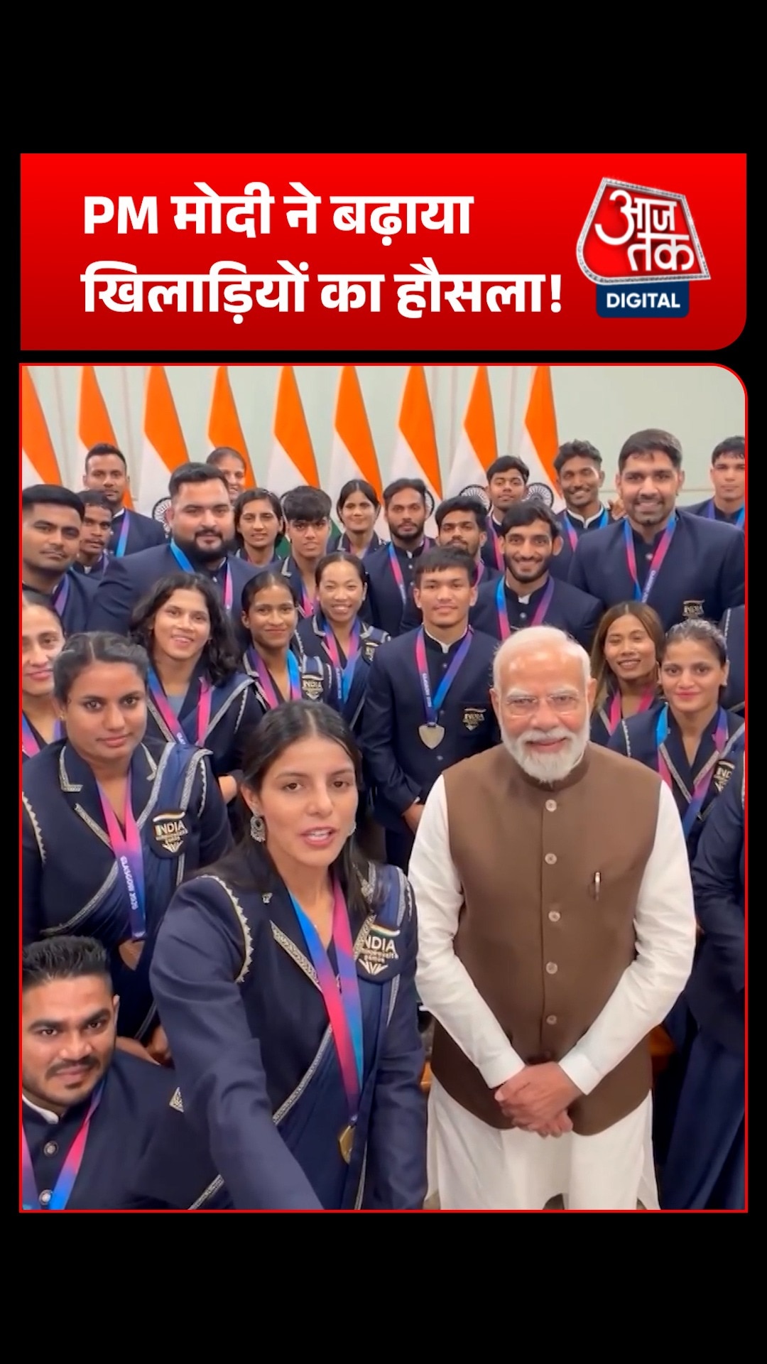 pm modi meets india athletes 