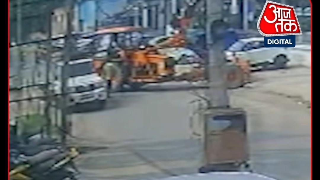 panchkula crane accident cctv