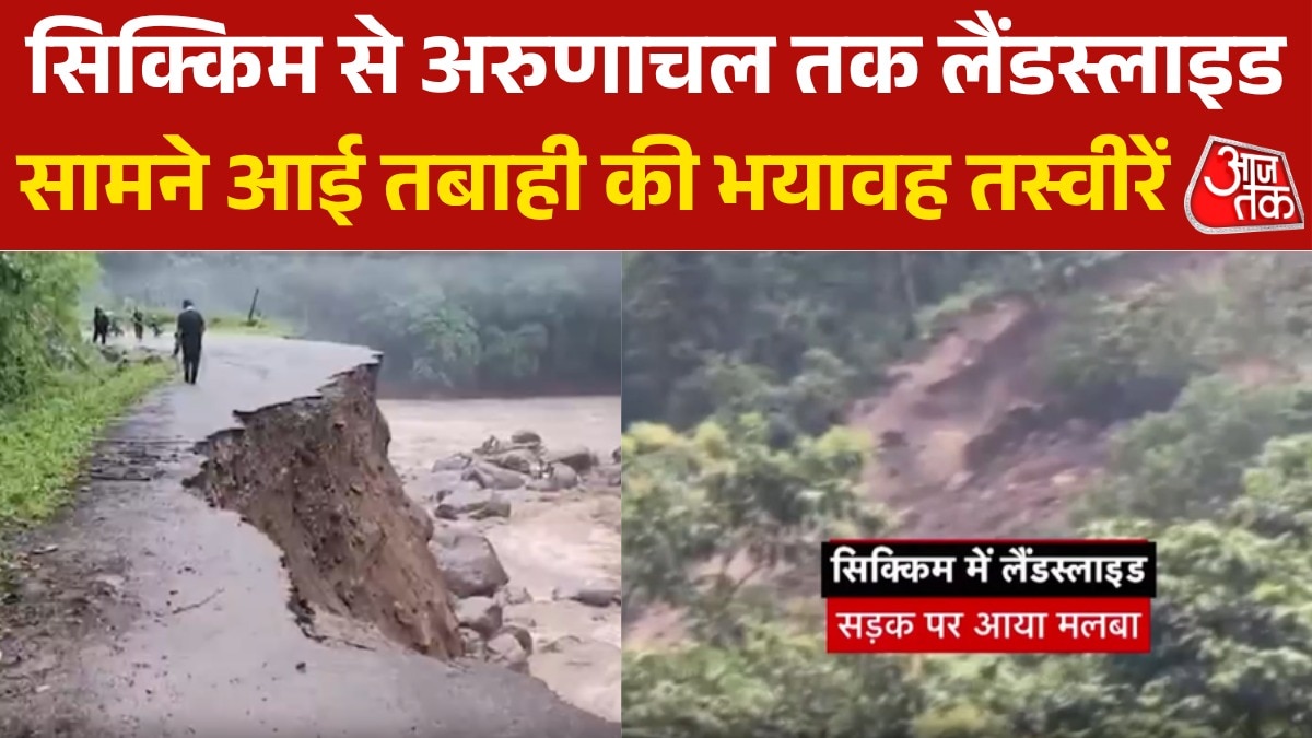 landslide from sikkim to arunachal pradesh many areas affected