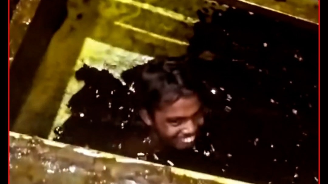 Man Dip in oil tank