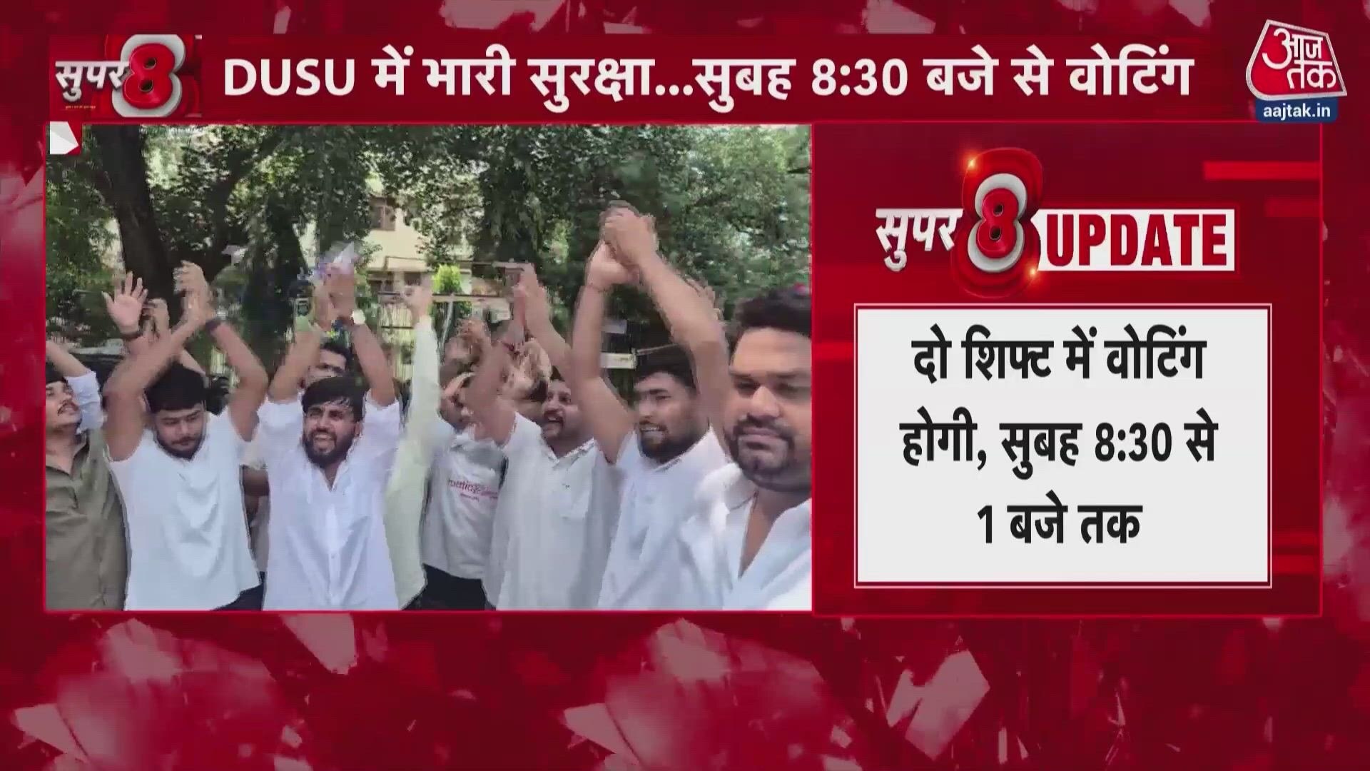 Delhi University student union elections voting begins under tight security.