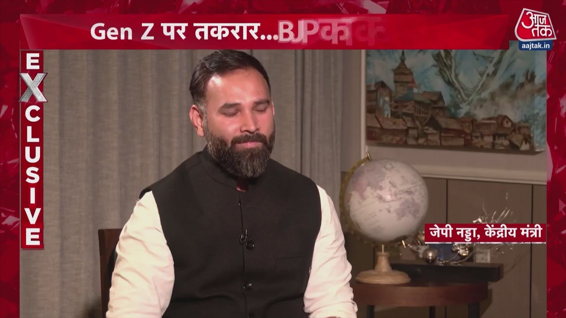JP Nadda exclusive interview on PM Modi's 25 years in public life and ABVP's DUSU win.
