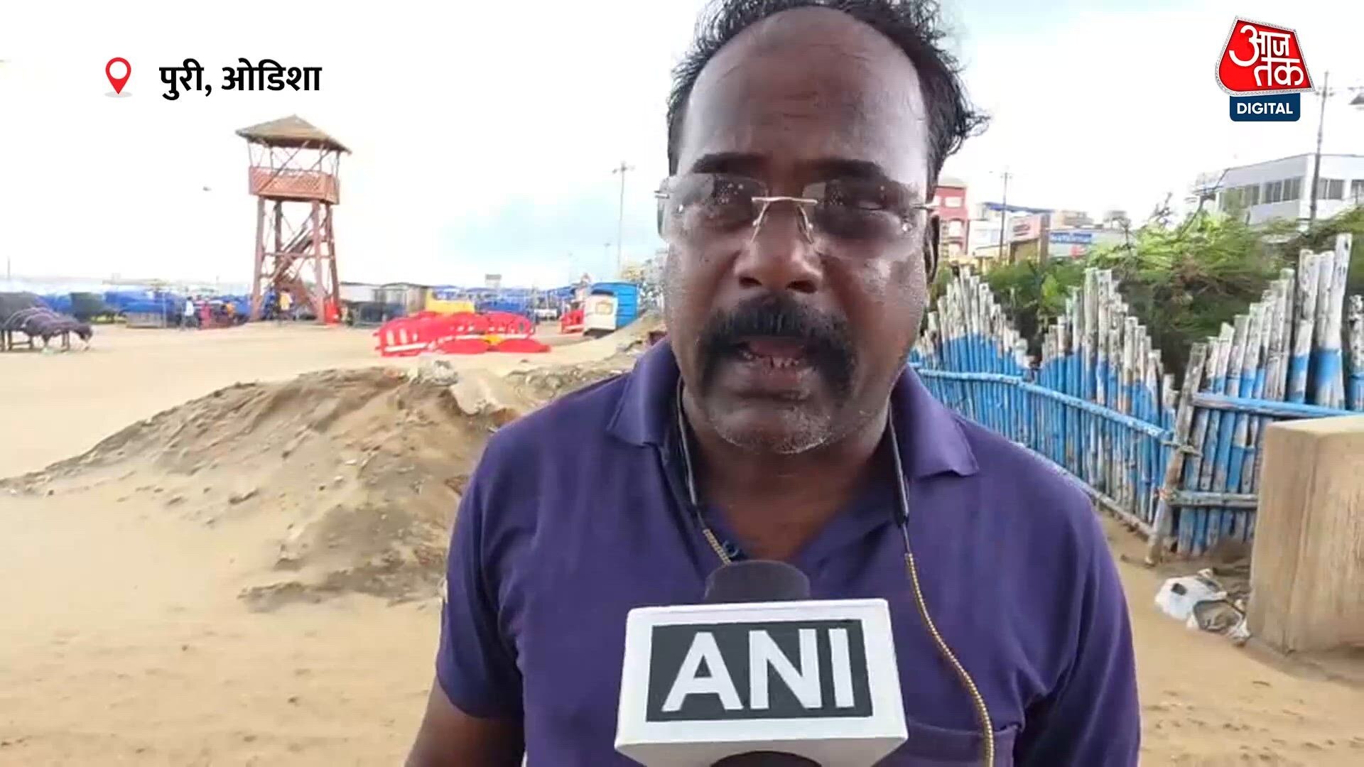 Puri beach declared red zone due to deep depression, sea bathing banned for tourists.