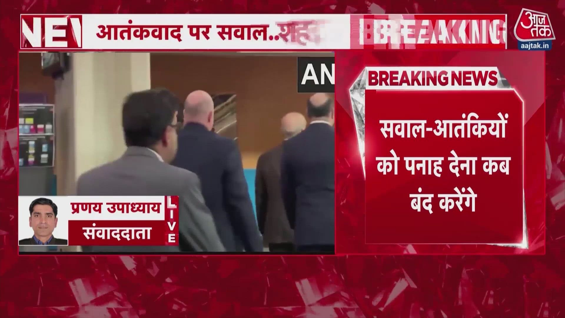 Pakistan PM Shehbaz Sharif stays silent on terrorism question in New York.