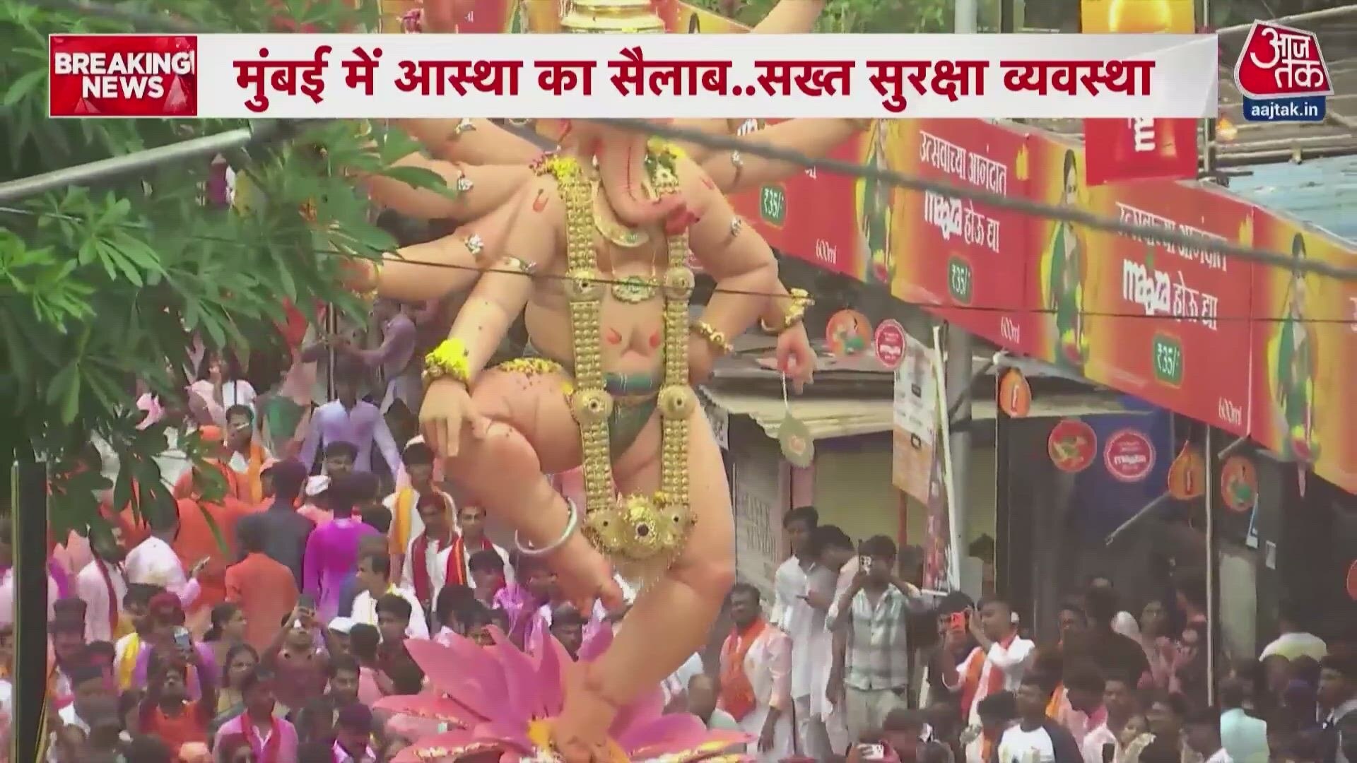 Devotees bid emotional farewell to Ganpati Bappa as immersion begins in Mumbai and Delhi.