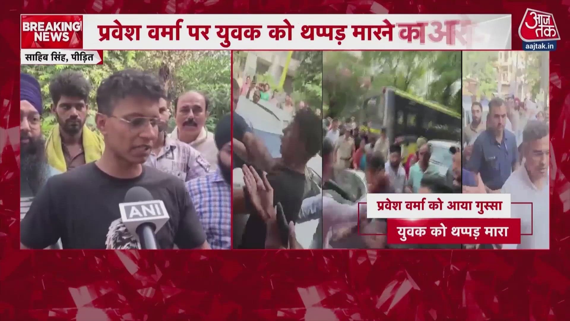 AAP accuses Parvesh Verma of slapping a youth in Delhi's Tilak Nagar.