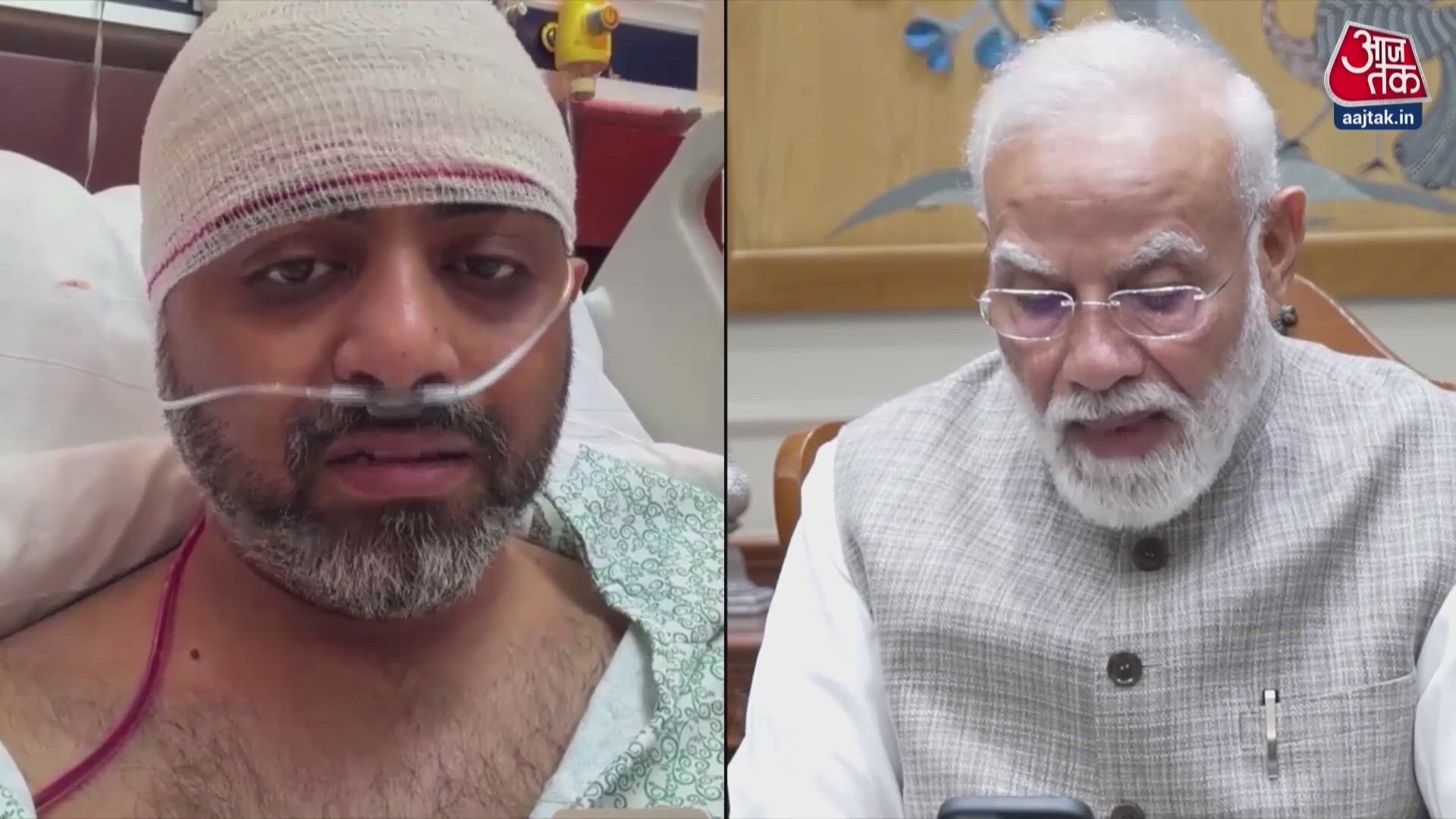 PM Narendra Modi interacts with brave Indian pilot Captain Smith Machhar who saved Fly Dubai flight