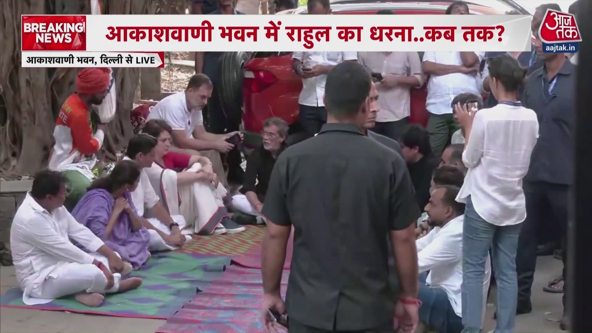 Rahul Gandhi and Priyanka Gandhi protest near Election Commission over voter list concerns.