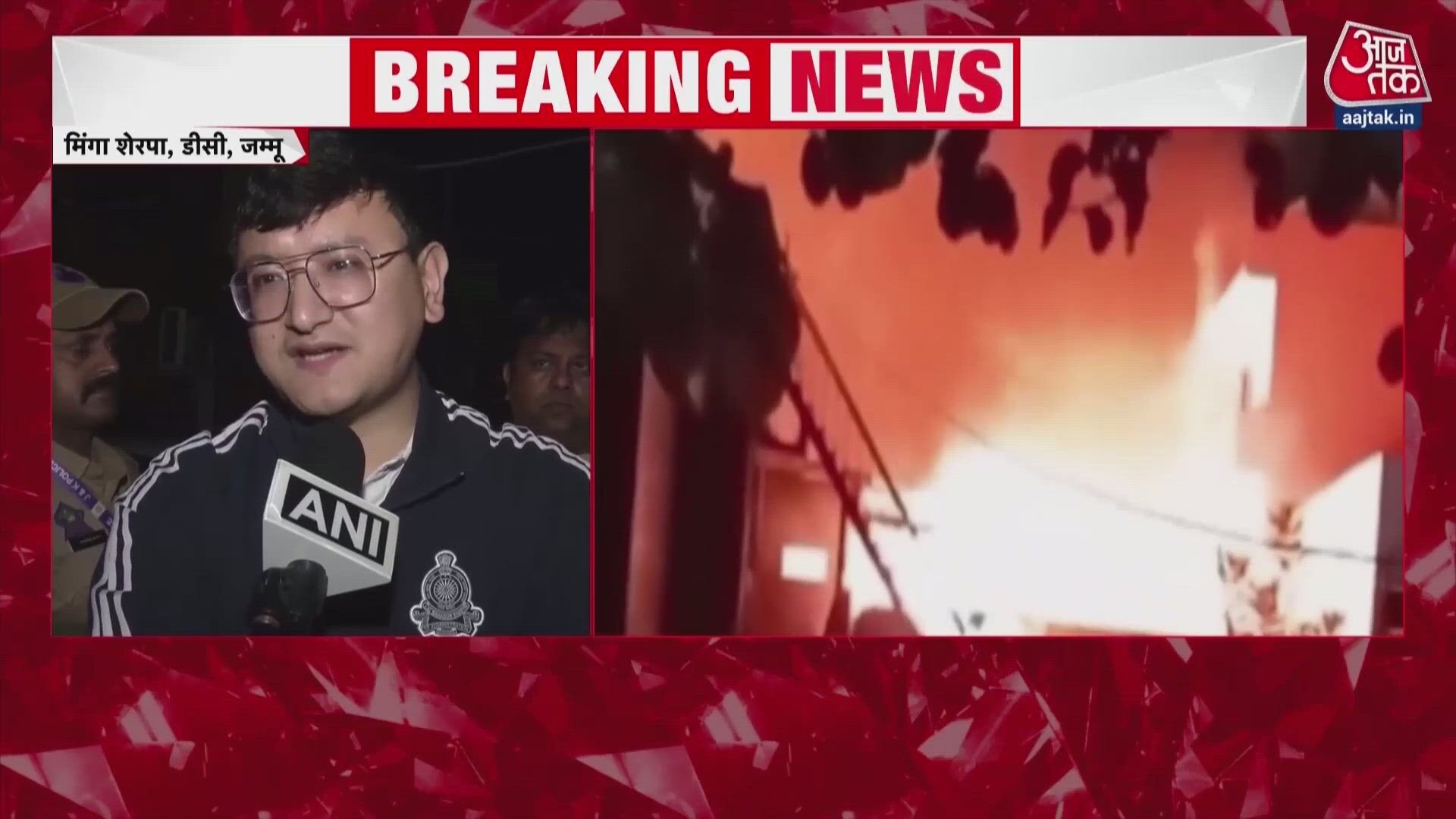 Massive fire breaks out near Jammu Railway Station market, destroying over 30 shops.