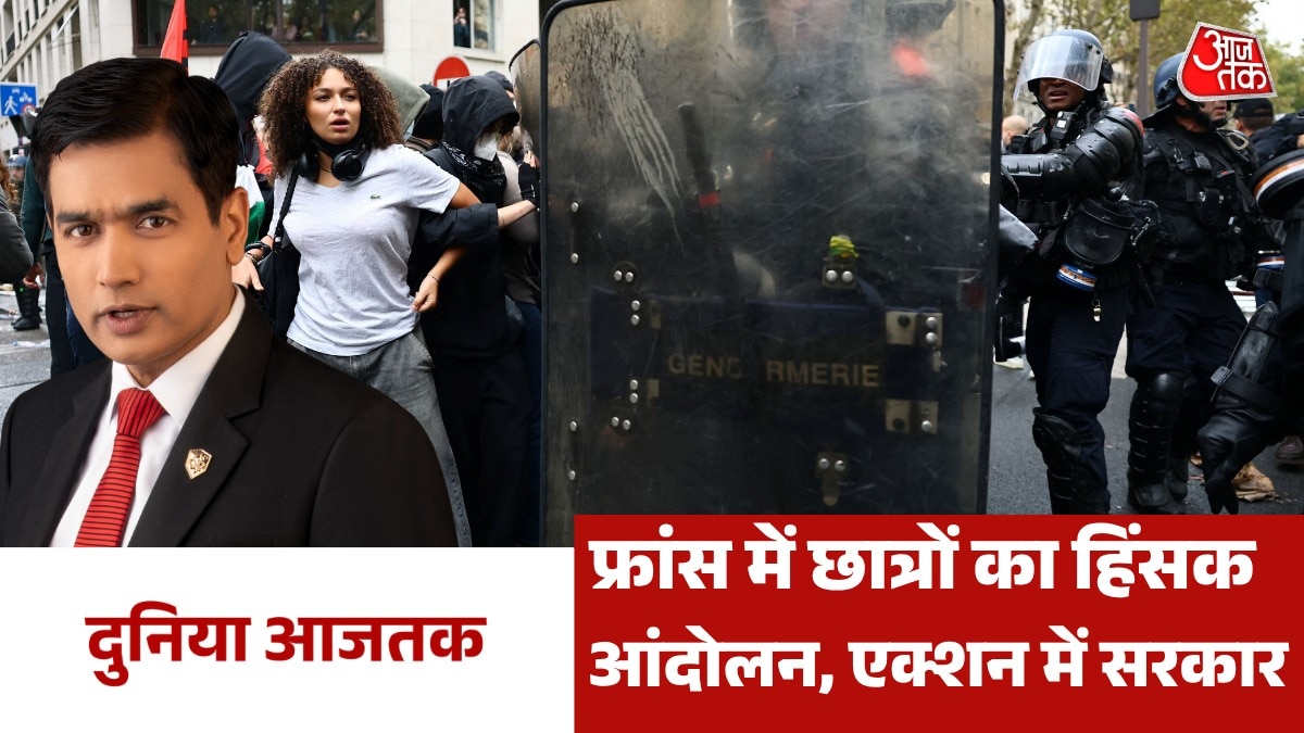 Violent student protests in France