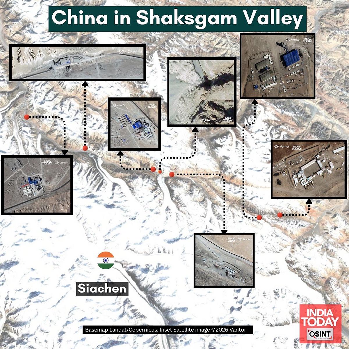 Shaksgam Valley Satellite Image