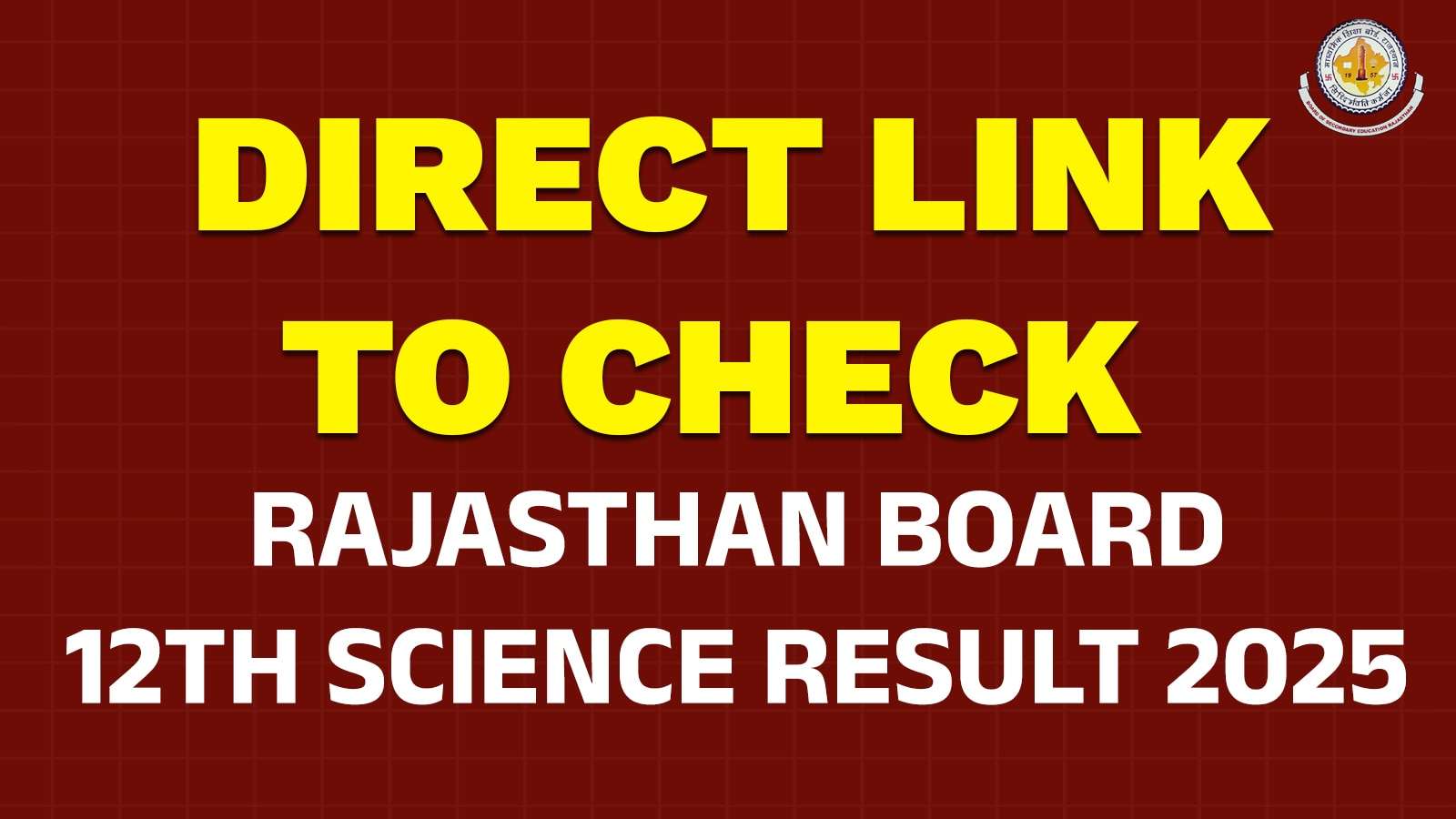 Rajasthan Board 12th Result Science 2025