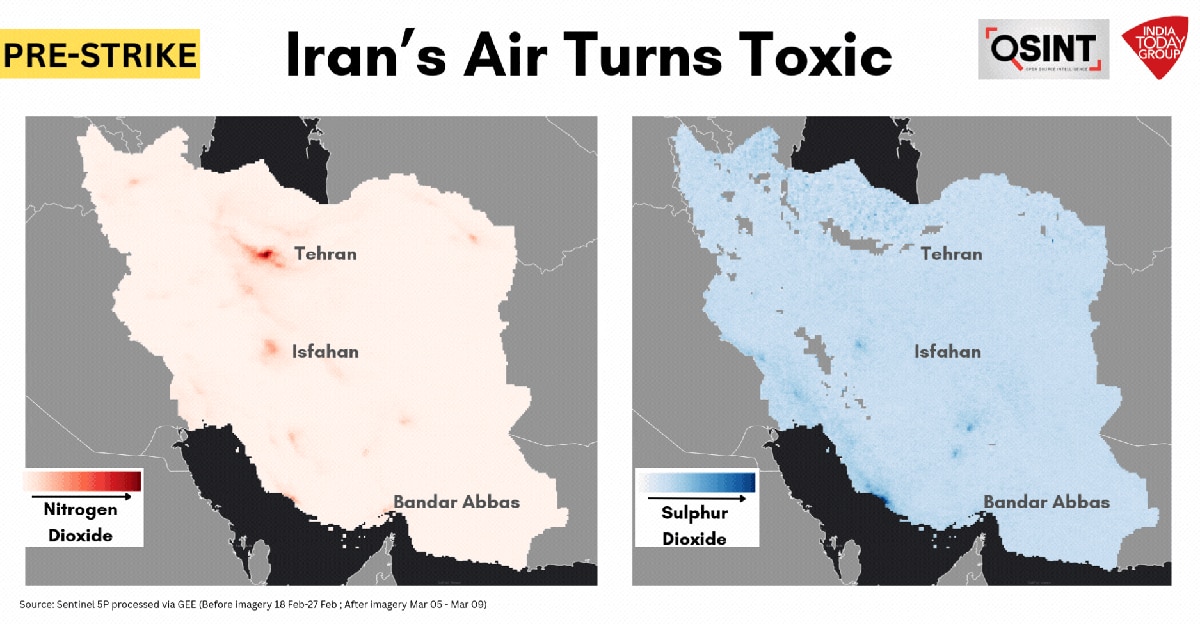toxic smoke plume Tehran